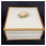 Felt Lined Box with Druzy Stone Top