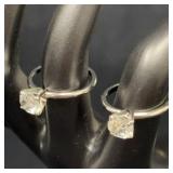 Vintage Uncas Solitaire Rings, Size 7