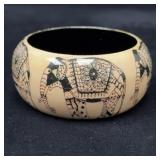 Lightweight Elephant Motif Bangle Bracelet