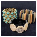 Three Assorted Stretch Bracelets