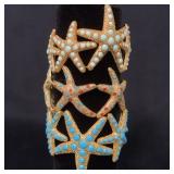 Three Starfish Stretch Bracelets