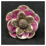 Lauren A Adams Large Flower Statement Ring