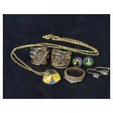 Jewelry Lot With Rings and Necklace