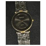 Geneve Quartz Watch with Leather Band