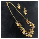 Premier Designs Beaded Necklace and Earring