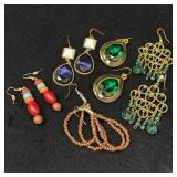 5 Pairs Vintage Earrings