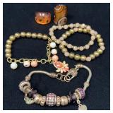 Four Bracelets and Two Decorative Ring