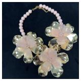 Vintage Necklace With Large Floral Motif