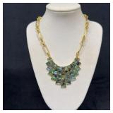 Connie Craig Carroll Abalone Gold Tone Fan-Op