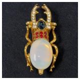 Joan Rivers Beetle Brooch with Gem Accents
