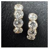 10k Gold Earrings with Clear Stones