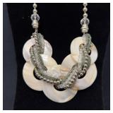 Shell and Bead Statement Necklace
