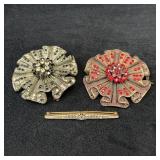 Three Vintage Brooches