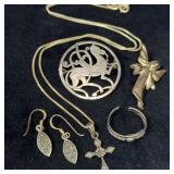 Sterling Silver Jewelry Lot, 13.7 Total