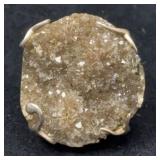 Deb Guyot Sterling Silver Druzy Ring 8.5