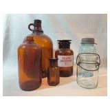 Glass Pharmacy and Mason Jars