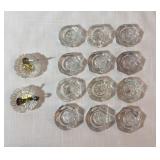 Cristal d'Arques Salt Cellars with Spoons