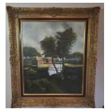 June Gray Oil Painting, Heidelberg Germany,