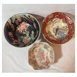 3 Decorated Macau Porcelain Bowls