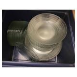 Approximately 50 Clear Glass Plates / bowls