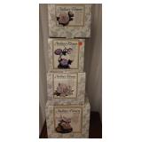 Andrea's Flowers Porcelain Art Set of 4