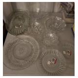 Pressed Glass Serving Bowls and Plat