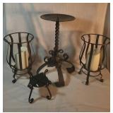 Wrought Iron Candle Holders Lot