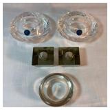 Royal Copenhagen Crystal Candleholder Set