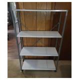 Four-Tier Metal and Laminate Shelf Unit