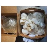 Cut Glass Punch Bowls and Cups