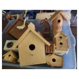 Wooden Birdhouses and Feeders