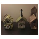 Three Decorative Birdhouses