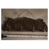 Cast Iron Haircut and Shave Sign with Hooks
