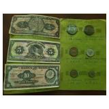 Mexican Banknotes and Coins Collection