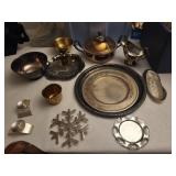 Silverplate and Metal Serveware Lot