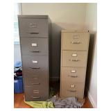 Two Metal Filing Cabinets