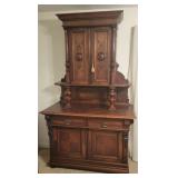 Ornate Carved Walnut Sideboard