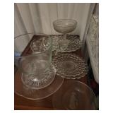 Pressed and Etched Glass Servingware