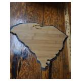 Wood South Carolina Cutting Board with Base