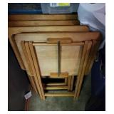 Four Wood Tray Tables