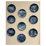 9 Bing & Grï¿½ndahl Christmas Plates, 7ï¿½