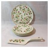 Old Foley 'Strawberry' Dessert Plate Set