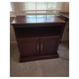 Wood Cabinet With Shelf and Storage Doors