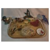 Tray Lot of Assorted Bird Figurines