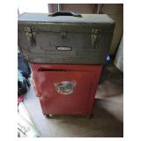 Craftsman Toolbox and Homak Cabinet with Hand
