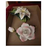 Andrea by Sadek Porcelain Flowers Pair