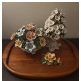Capodimonte Porcelain Flower Arrangements