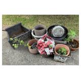 Outdoor Flower Pots and Fire Grate