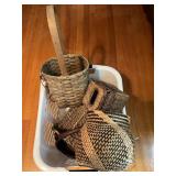 Woven Basket Lot, 7 Pieces