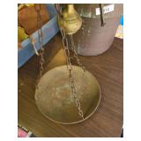 Brass Hanging Balance Scale and Brass Teapot
